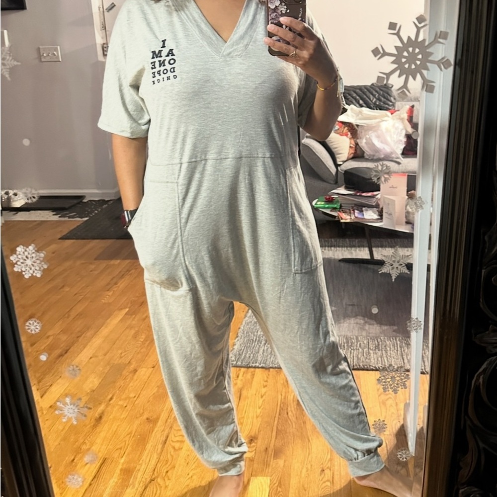“I Am One Dope Chick” V-Neck Jumpsuit
